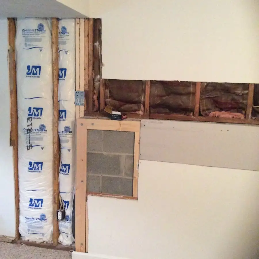 Wall insulation replacement during Structural Drying in Country Club Estates